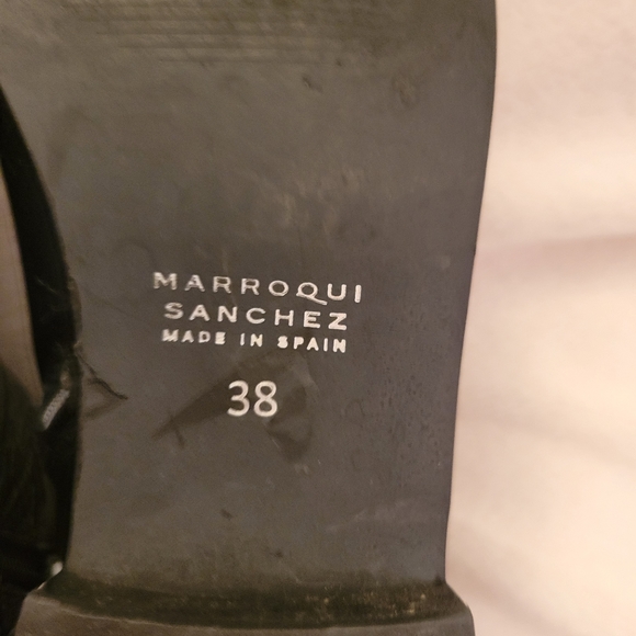 Marroqui Sanchez Blk Leather Harness Ankle Boot Sz 38 EUC - Picture 12 of 13